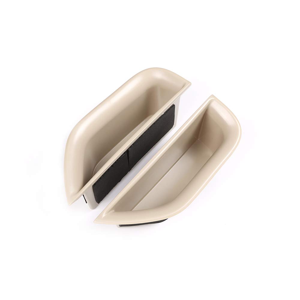 LLKUANG Car Door Handle Storage Box Glove Armrest Storage Box for Mercedes Benz E Class W212 E200 E260 E320 E400 2010-2015 (Beige, Front Door)