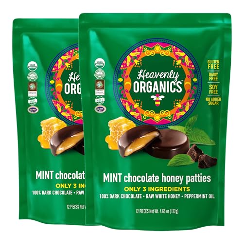 Heavenly Organics Patty chocolate menta orgánico 4.66 oz