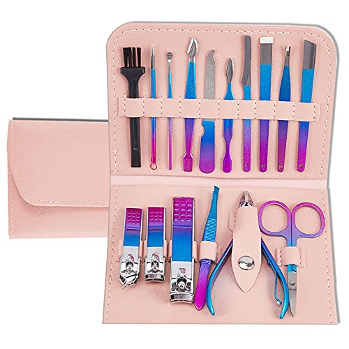 Kit de pédicure et manucure 16 pièces idéal à offrir en étui cuir
