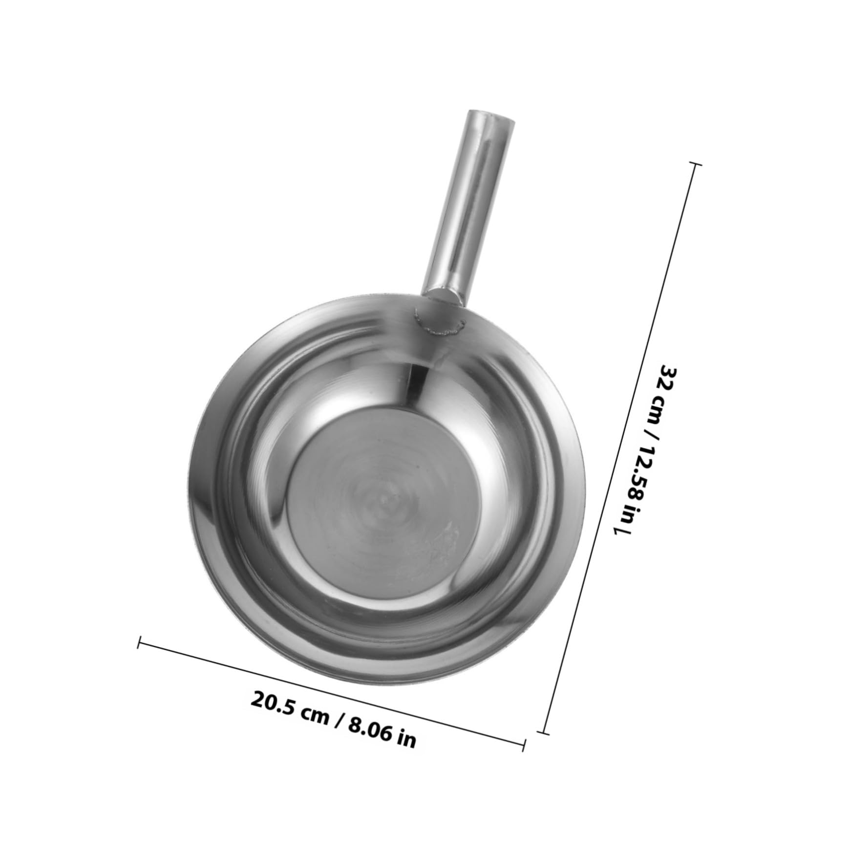Ipetboom Mestolo per Zuppa in Acciaio Inossidabile Superficie Liscia e Resistente, Mestolo da Cucina Professionale per Cucine e Mense Argento