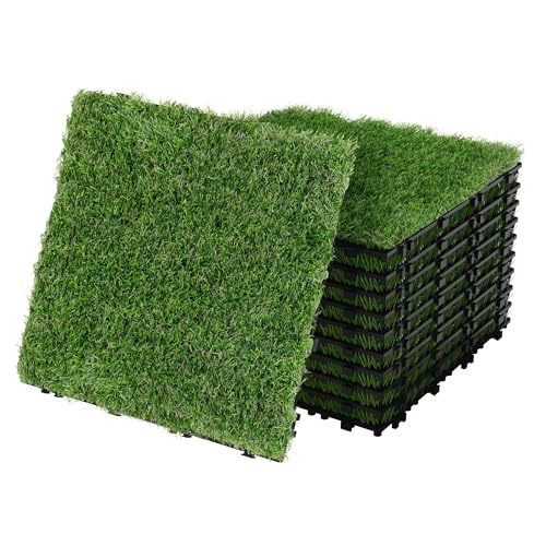 ML-Design Kunstrasen Fliesen 30x30 cm/11 Stück=1m², Bodenbelag mit Klicksystem und Drainage, UV-Beständig, Kunststoffrasen Künstlicher Rasen Klickfliesen Rasenfliesen Rasenteppich Grasmatte Outdoor ML-Design Kunstrasen Fliesen 30x30 cm/11 Stück=1m², Bodenbelag mit Klicksystem und Drainage, UV-Beständig, Kunststoffrasen Künstlicher Rasen Klickfliesen Rasenfliesen Rasenteppich Grasmatte Outdoor