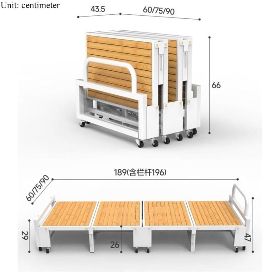 Camping Bed Simple Bed Folding, Single Nap, Home Cooling, Accompanying Marching Folding Bed(Large)