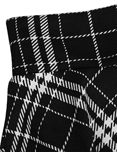Djt Fashion Women'S Casual Mini Flared Pleated Skater Skirt With Shorts Large Black Plaid thumb #4