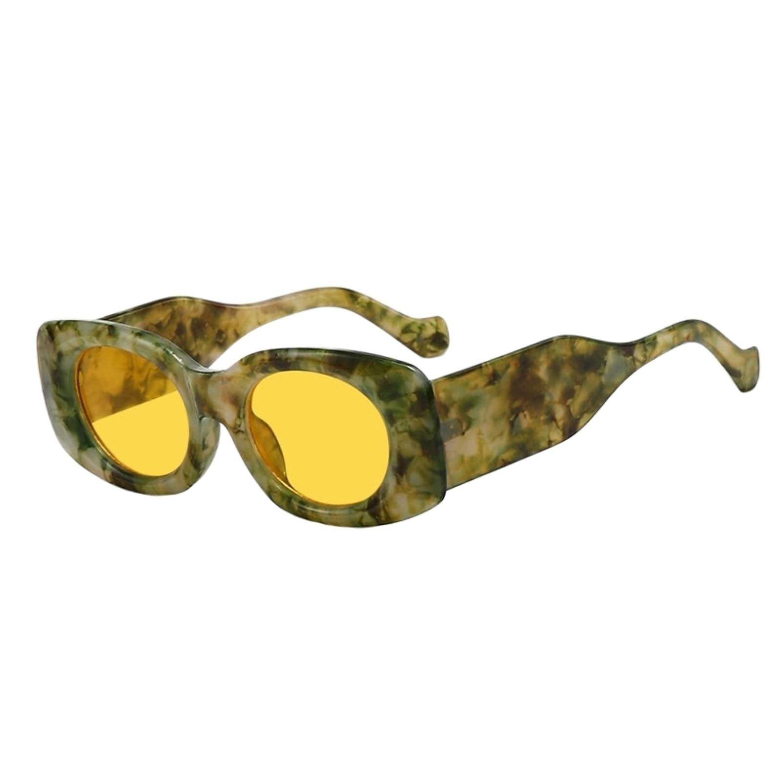 Lunettes de soleil d'enveloppement ovale gros UV400 retro punk vêtements plein air voyage