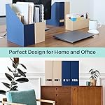 Magazine Holder - File Holder and Desk Organizer, Cardboard Book Organizer and Storage Box for Documents, Magazine Holder Rack for Office, Home and Classroom (Classic Blue, 6-Pack) - Image 2