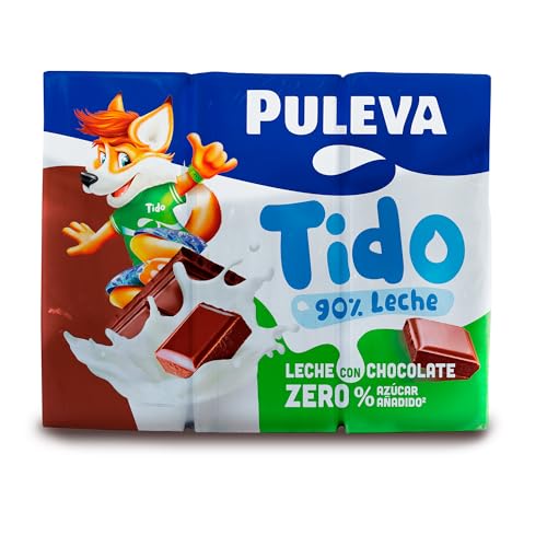 Puleva Batido Chocolate 0 % Azúcares Añadidos - Pack de 6 x 200 ml - Total: 1.2 l