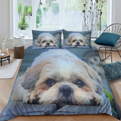 Linge de lit chiot mignon en microfibre respirante qui ne froisse pas - 4
