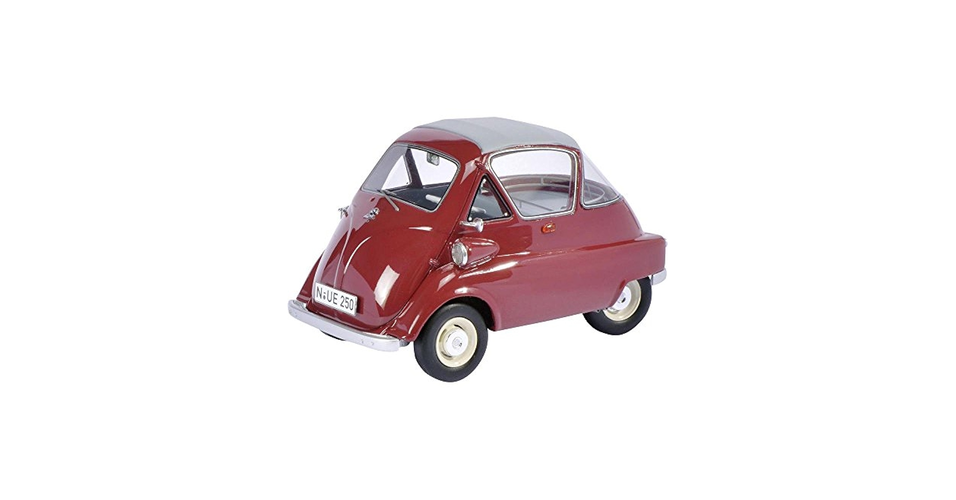 ミニー☆プロフ必読 旧バンダイ BMW イセッタ 白/赤 ブリキ 1950