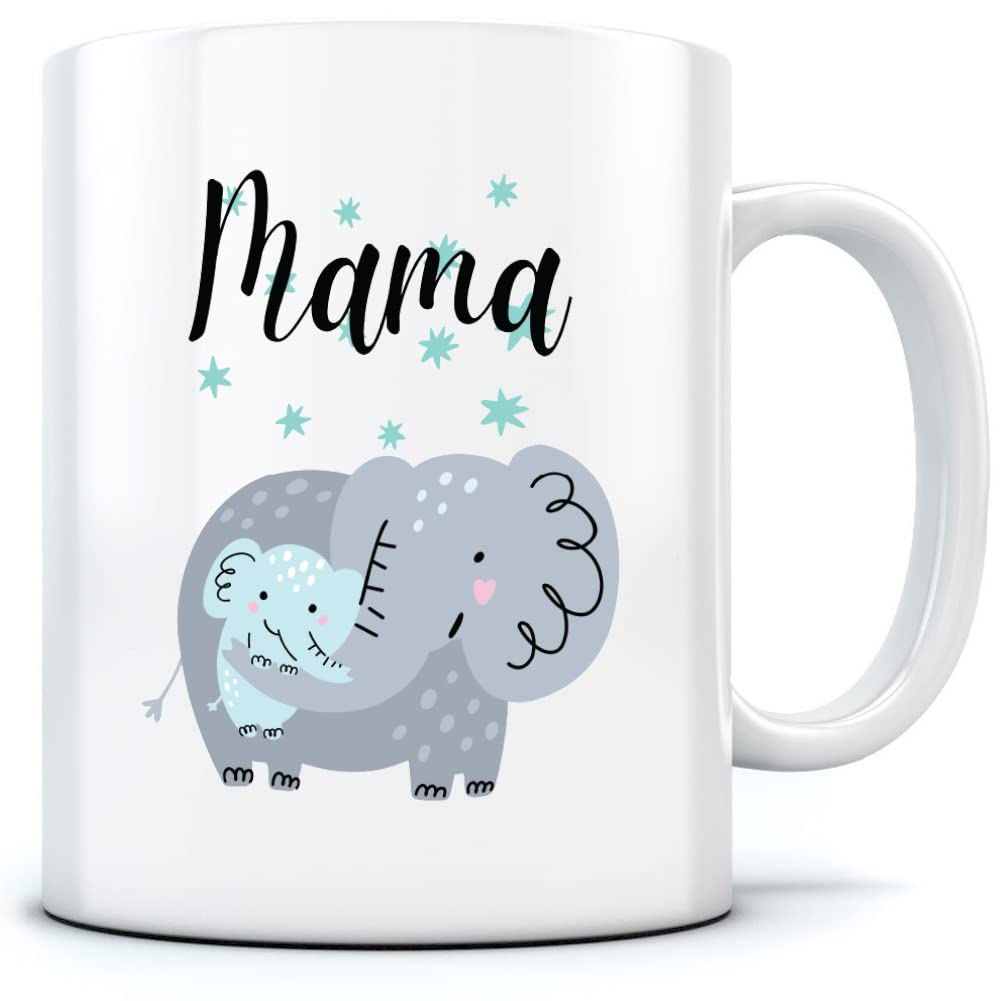 HotScamp Mothers Day Mug - Mama Elephant - White