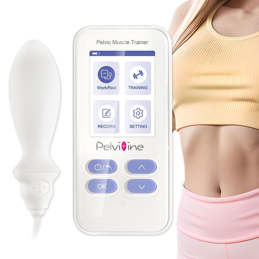 Pelvic Muscle Trainer for Kegel Exerciser with Inflatable Sensor Probe Strengthen Your Pelvic Floor (Pelvic Muscle Trainer with Probe)(Batteries not Included)