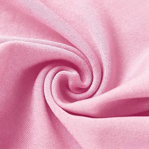 Image of 50 Pack Pink Chair Sashes, Light Pink Spandex Chair Bands for Wedding Gender Reveal Party Decor, Baby Pink Bows for Folding Chairs