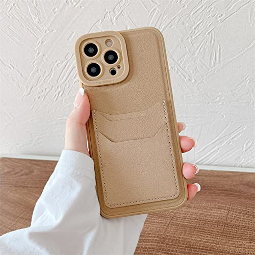 Étui de téléphone de carte pour iPhone X idéal pour voyager léger en kaki