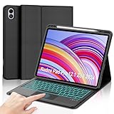 Teclado Redmi Pad Pro - incorpora un teclado Bluetooth magnético, desmontable, fino (6,5 mm) y ligero con un alcance de 10 metros. Si te llevas nuestra funda con teclado para tablet fuera para trabajar, escribir, respirar o jugar, seguro que la consideras tu nueva herramienta favorita.La funda con teclado Folio para tablet ofrece la máxima protección y productividad para tu tablet en el tamaño más pequeño posible.