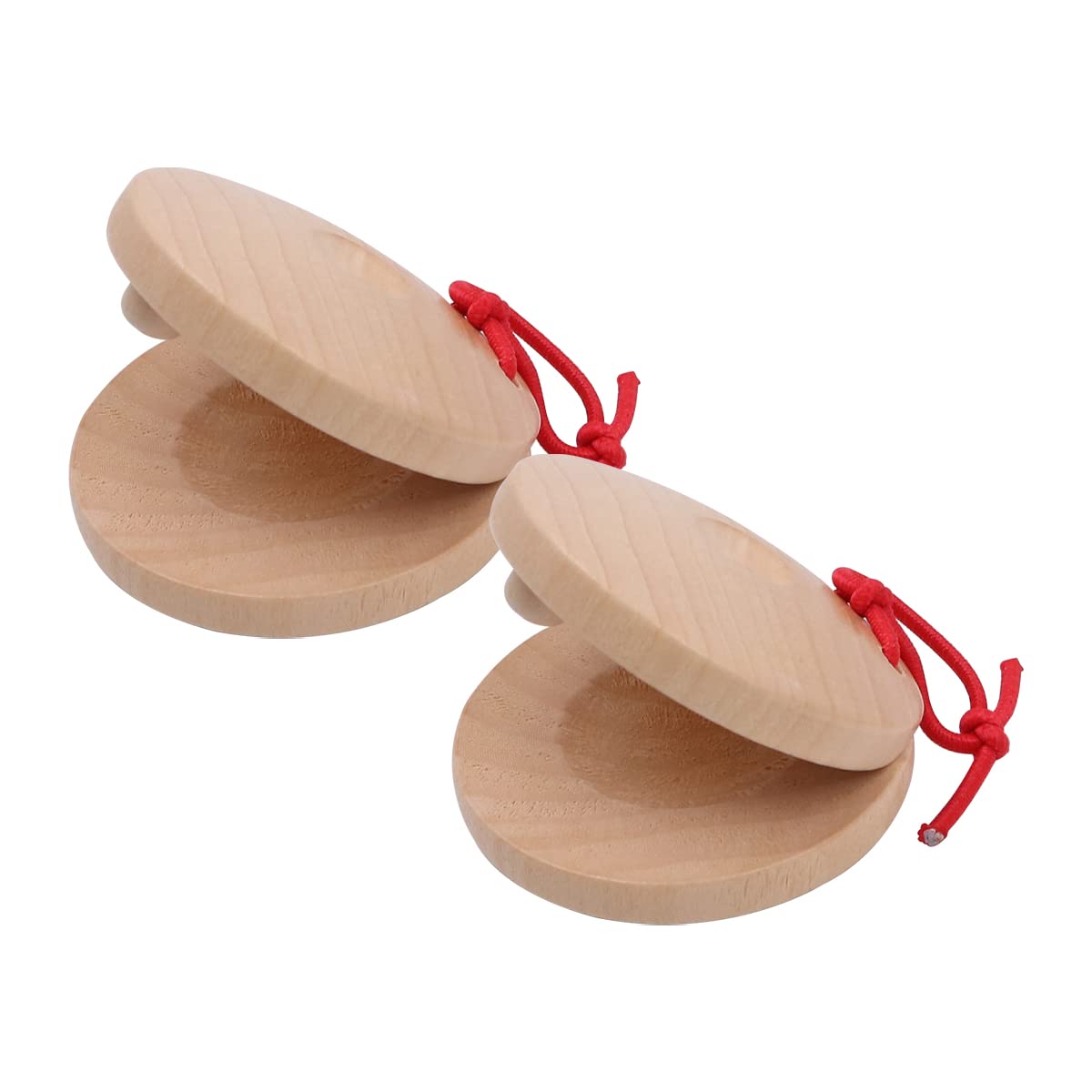 2 Pieces Wooden Castanets for Wooden Fingers Knockers Wooden Knockers Percussion Instruments