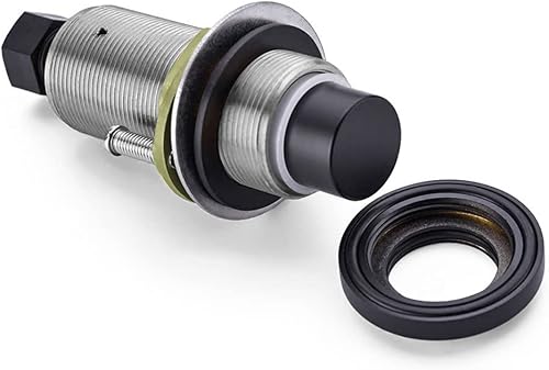 Miniatura 8 de SINKINGDOM SinkTop - Kit de interruptor de aire (botón largo de latón completo) para eliminación, doble toma de corriente (negro mate)