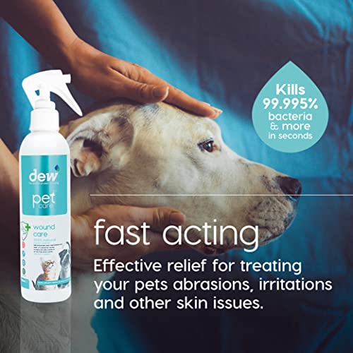 DEW Pet Wound Care 250ml x2 100 Natural Antiseptic Spray for Dogs