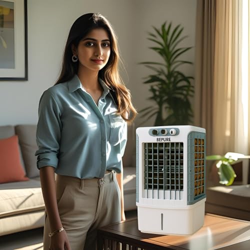 Image of Bepure Brisco 12L Air Cooler | Air Delivery upto 1500 M3 /H | Low Noise Operation | Low Power Consumption | 3 Side Honeycomb Cooling Pad