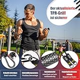 GYMERK Resistance Bands Set, Expander Fitness Mit Gummigriffe, Trainingsplakat, Knöchelriemen, Türanker, Tragtasche, 5er Verschiedene Widerstandsstufen Ideal für Krafttraining