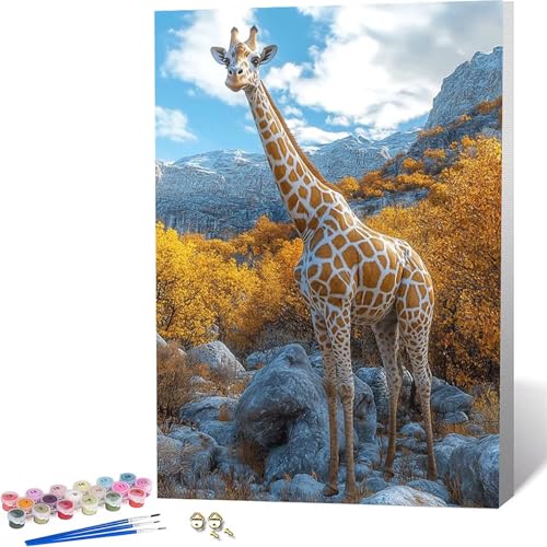 �������G �L���� Paint by Numbers �X �y�C���g�o�C�i���o�[, ��l�p�����h��G�L�����o�X�N���t�g �u���V�ƃA�N�����G�̋��, �I�t�B�X �C���e���A ���r���O����, �����ւ̃M�t�g 20x30CM -zjn2604T3