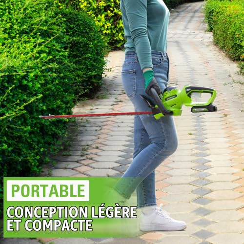 Taille haie Greenworks GD24HT61 24 V 61 cm sans batterie et chargeur - vue 3
