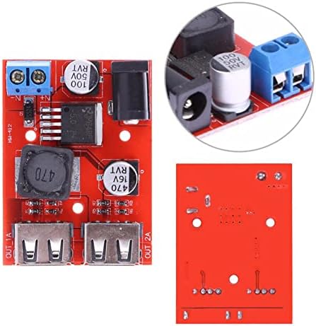 Youmile 2PACK LM2596S Dual USB Power Supply Module Step-Down Buck Car Charger Power Converter Car Charger Regulators Solar Adjustable 3A DC-DC Port 150KHZ 9V 12V 24V 36V to 5V