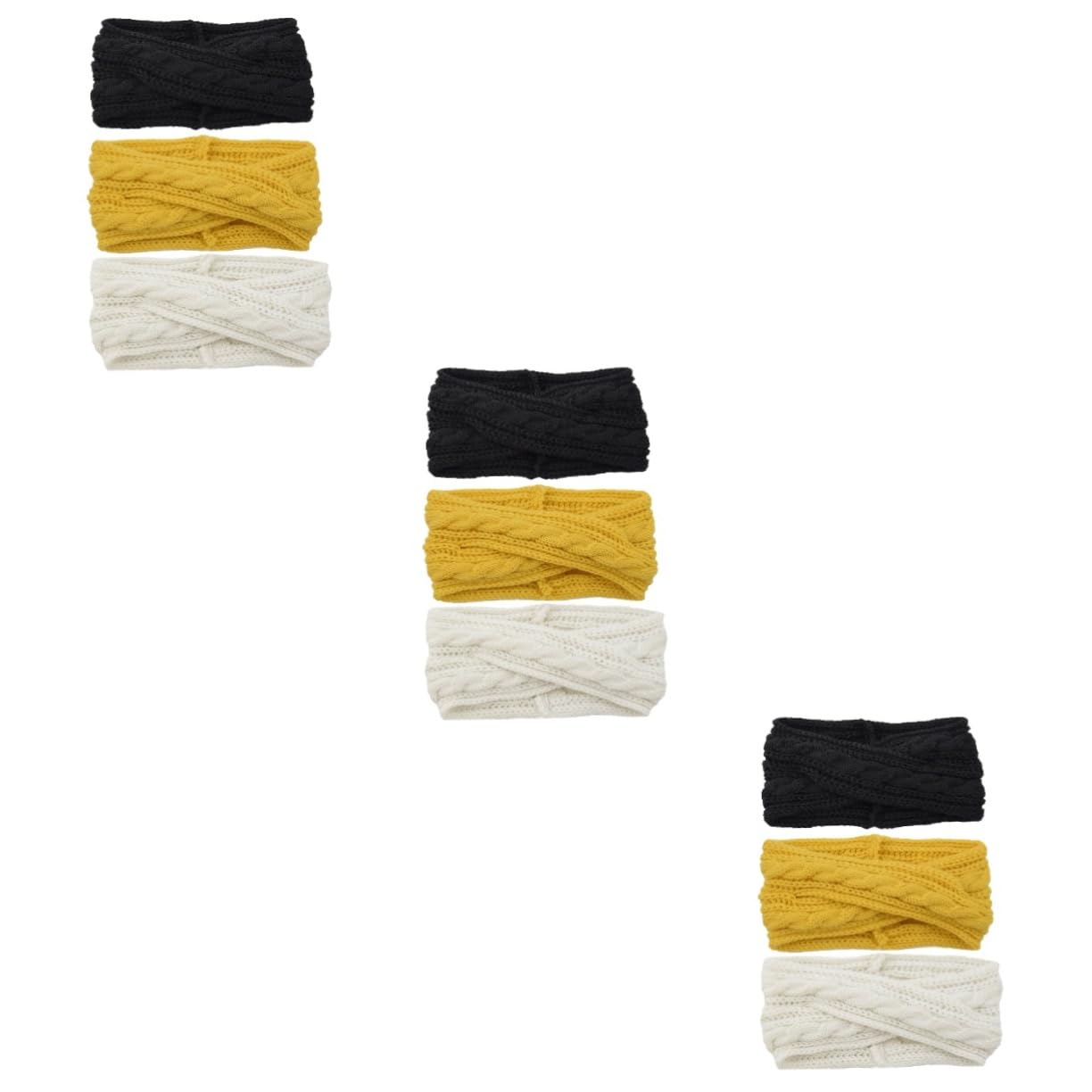 LALAFINA 9stücke Teiliges Gestrickte -haarbänder Für Damen Stirnbänder Und Gelb Für Winter-accessoires Vielseitig Für Kosmetik Sport Und Wellness