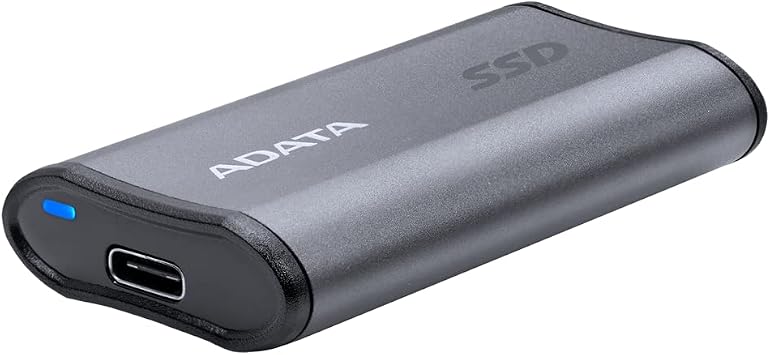ADATA SE880 - 500GB Portable External SSD - Secure & Fast Data Transmission - Safe Data Storage - Compact & Lightweight - Supports Latest Gaming Consoles - USB-C Port - Titanium - AELI-SE880-500GCGY
