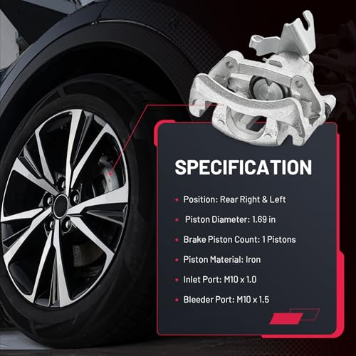 Image of BDFHYK 18-B4926 18-B4927 Rear Disc Brake Caliper Assembly Compatible with Ford Mustang 2005-2014 3.7L 4.0L V6 /4.6L 5.0L 5.4L 5.8L V8, GAS 2pcs
