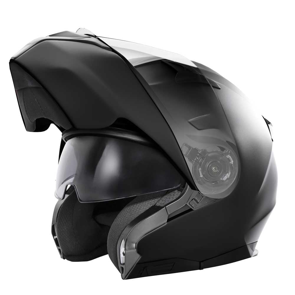 Szczękowy kask motocyklowy STORMER Spark Black Matt – ECE 22.06 – zintegrowana blenda przeciwsłoneczna – przystosowany do montażu Pinlocka