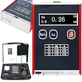 ZHPPED Hochpräzises tragbares Rauheitsmessgerät, 0,01 μm, mit LED-Display, 4 Prüfparameter, Messbereich Ra/Rq 0,05–15 μm, Rz/Rt 0,1–50 μm