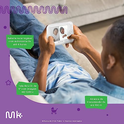 Babá Eletrônica Peek-a-Boo Dual Monitor e APP Multikids - BB491