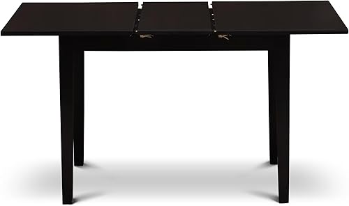 Miniatura 9 de East West Furniture NOAB5-BLK-06 - Juego de comedor de 5 piezas que incluye una mesa de comedor rectangular con hoja de mariposa y 4 sillas Parson