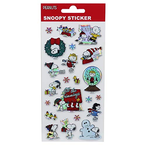 スヌーピー[クリスマス 立体 ステッカー]シール シート/PKS205 ピーナッツ