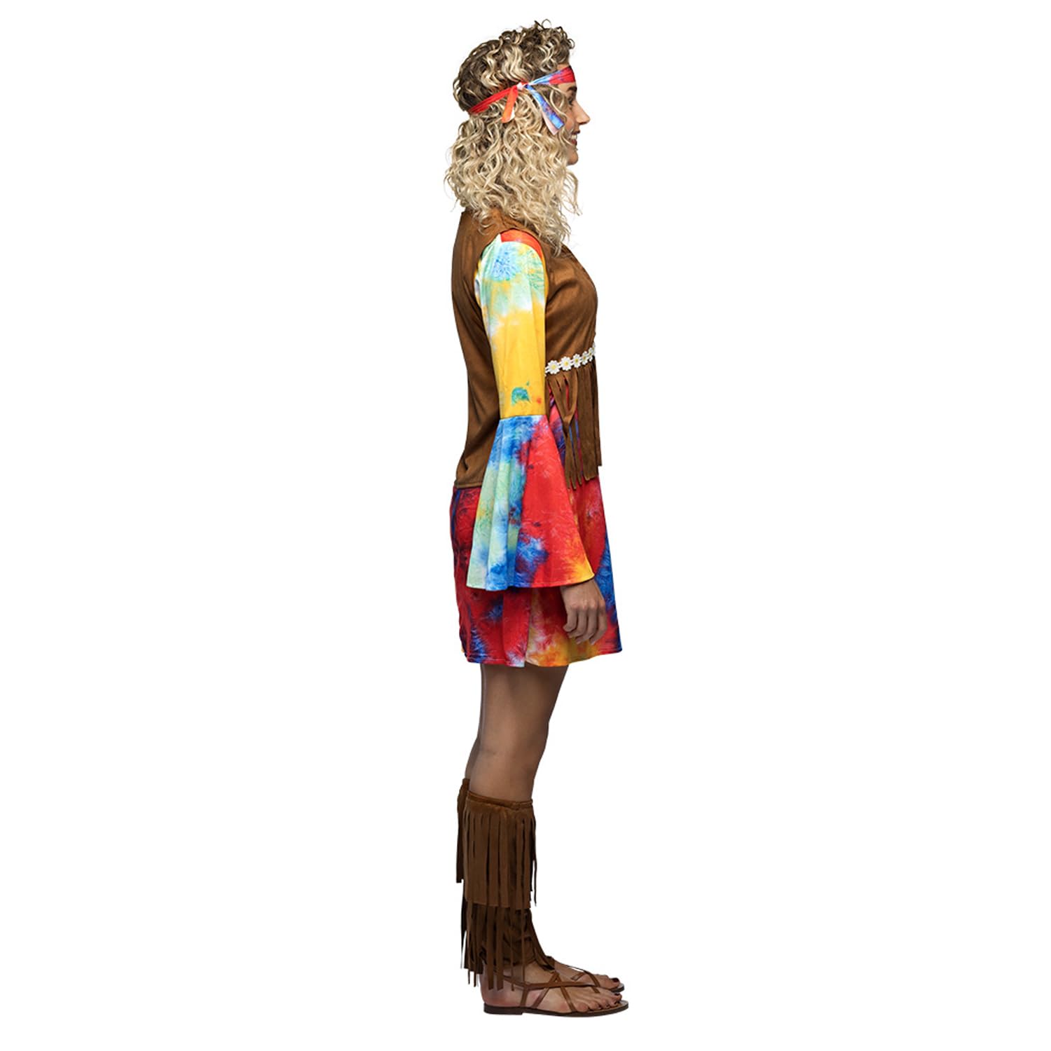Boland - Disfraz de Hippie para adulto, carnaval, fiestas temáticas y cosplay, fantasía