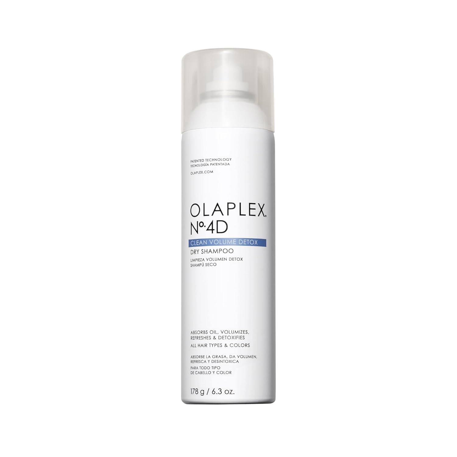 Olaplex Nº.4D Clean Weightless Volume Healthy Scalp Dry Shampoo: Absorbs Oils & Neutralizes Odor | No Powdery Residue | For Coily, Curly, Straight, and Wavy, 178 g / 6.3 Oz.