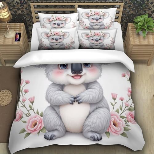 Housse de couette chat imprimé en 3D microfibre de qualité supérieure - 5