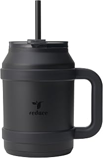 Reduce 50 oz Cold1 Insulated Tumbler with Ergonomic Handle, Straw Lid - Keeps Cold 32 Hours, BPA-Free Stainless Steel - Phantom