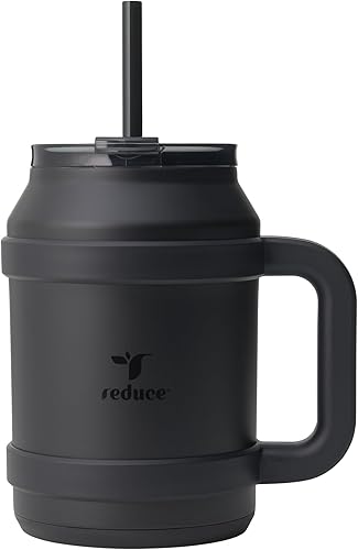 Reduce Vaso de agua reutilizable de 50 onzas Cold1  Mango ergonómico  Aislamiento de doble pared  Taza resistente de escritoriomesa con tapa y