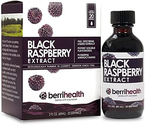 BerriHealth 100% Authentic Oregon Black Raspberry Extract - Made in The USA - 100 Grams - Gluten-Free, Vegan, Non-GMO