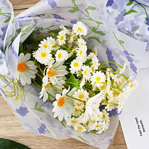 Bolsome 100 Sheets 20 * 14 Inches Lavender Printed Tissue Paper For Gift Wrapping Purple Floral Tissue Paper Spring Flower Tissue Paper For Gift Bags For Birthday, Wedding, Bridal Shower Diy Crafts #TOP3