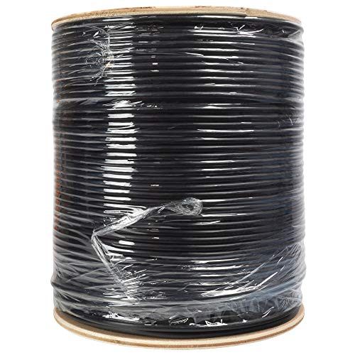 Cable Ethernet NavePoint CAT5e Exterior 305m UTP Negro miniatura 1