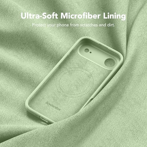 Image of Magnetic for iPhone Air Case, Compatible with MagSafe, [Full Camera Protection][Screen Protector] Silicone Shockproof Protective Phone Case for iPhone 17 Air 6.5 inch, Matcha