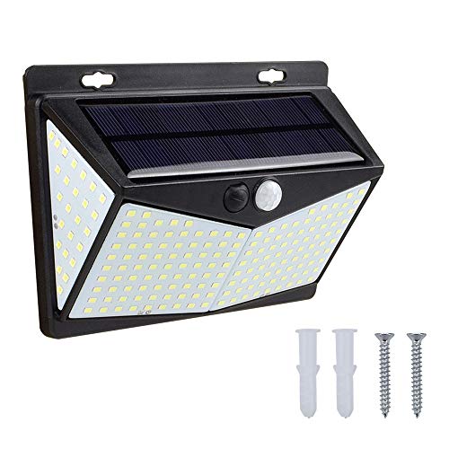 Outdoor Solar Motion Sensor Light 208 LED with 3 Working Modes, Waterproof Solar Powered Wireless Wall Lights 400 Lumen Outside Security Lights for Outdoor Garden Patio Backyard Porch Garage