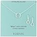 Sterling Silver Open Circle Necklace and Earrings Jewelry Set