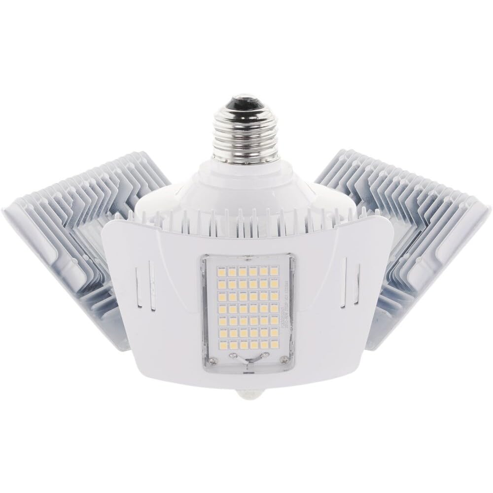 Satco S13119 - Luz de utilidad LED ajustable multihaz, 21,9 x 11 cm, 60 vatios/277 voltios, blanco frío, con sensor de movimiento integrado