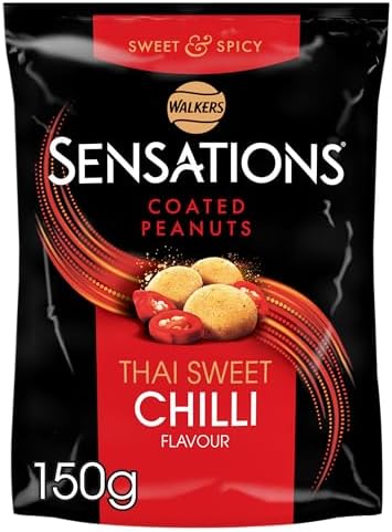Walkers Sensations Thai Sweet Chilli Coated Sharing Peanuts 150g