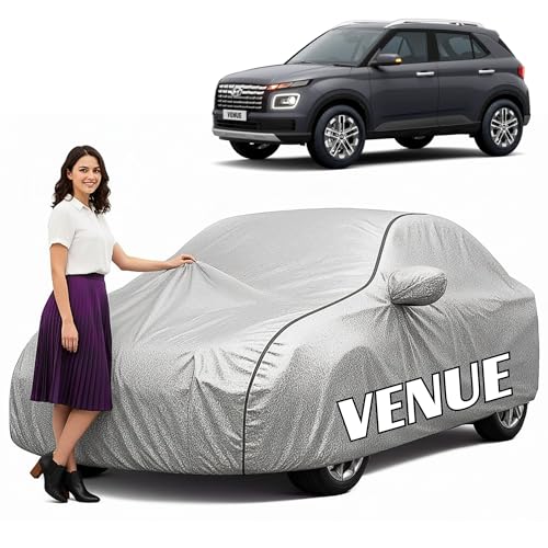 Image of 100% Waterproof Car Cover for Venue (All Models & Years) - Custom Fit with Mirror Pockets, Triple-Stitched, Soft Inner Lining, UV & Heat Resistant, Outdoor /Indoor Protection