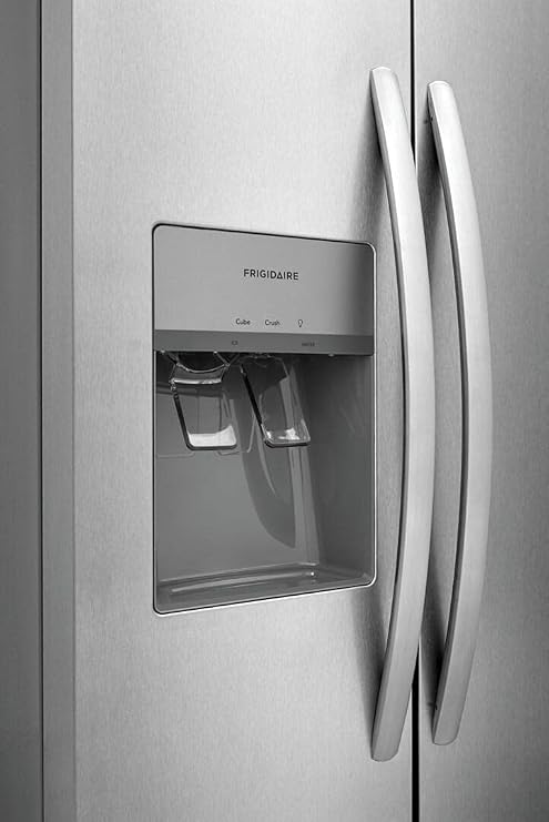 Frigidaire 33 Side-by-Side Refrigerator with 22.2 cu. ft. Total Capacity, Air Filter, LED Interior Lighting, Ice Maker in Stainless Steel