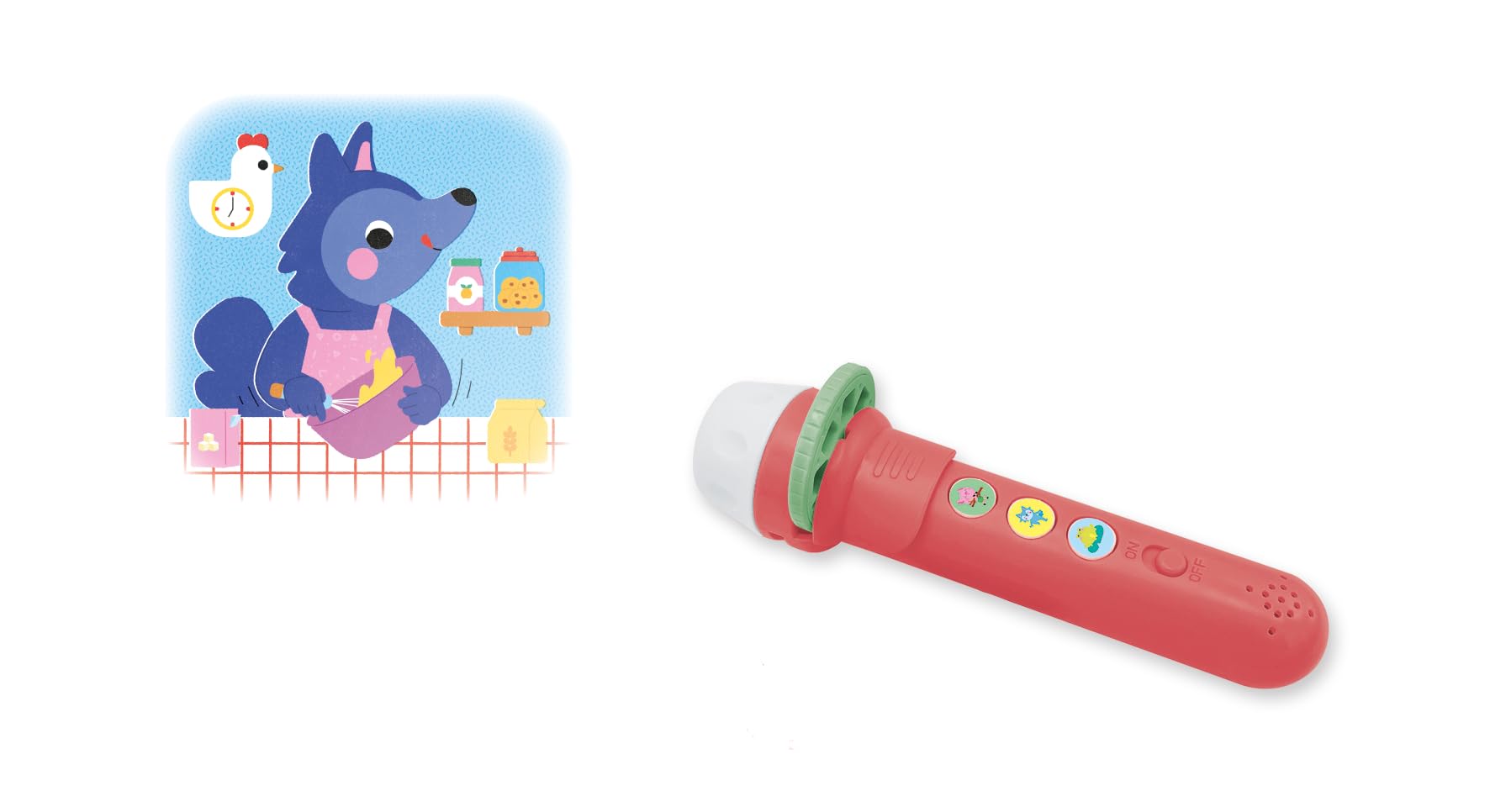 Janod - Wonderful Sound Lamp - Wolf is You? - Children's Story Story Story - Children's Lamp Available in 4 Universes - Educational Story Box for Children - Activity for Children 3 Years and Above