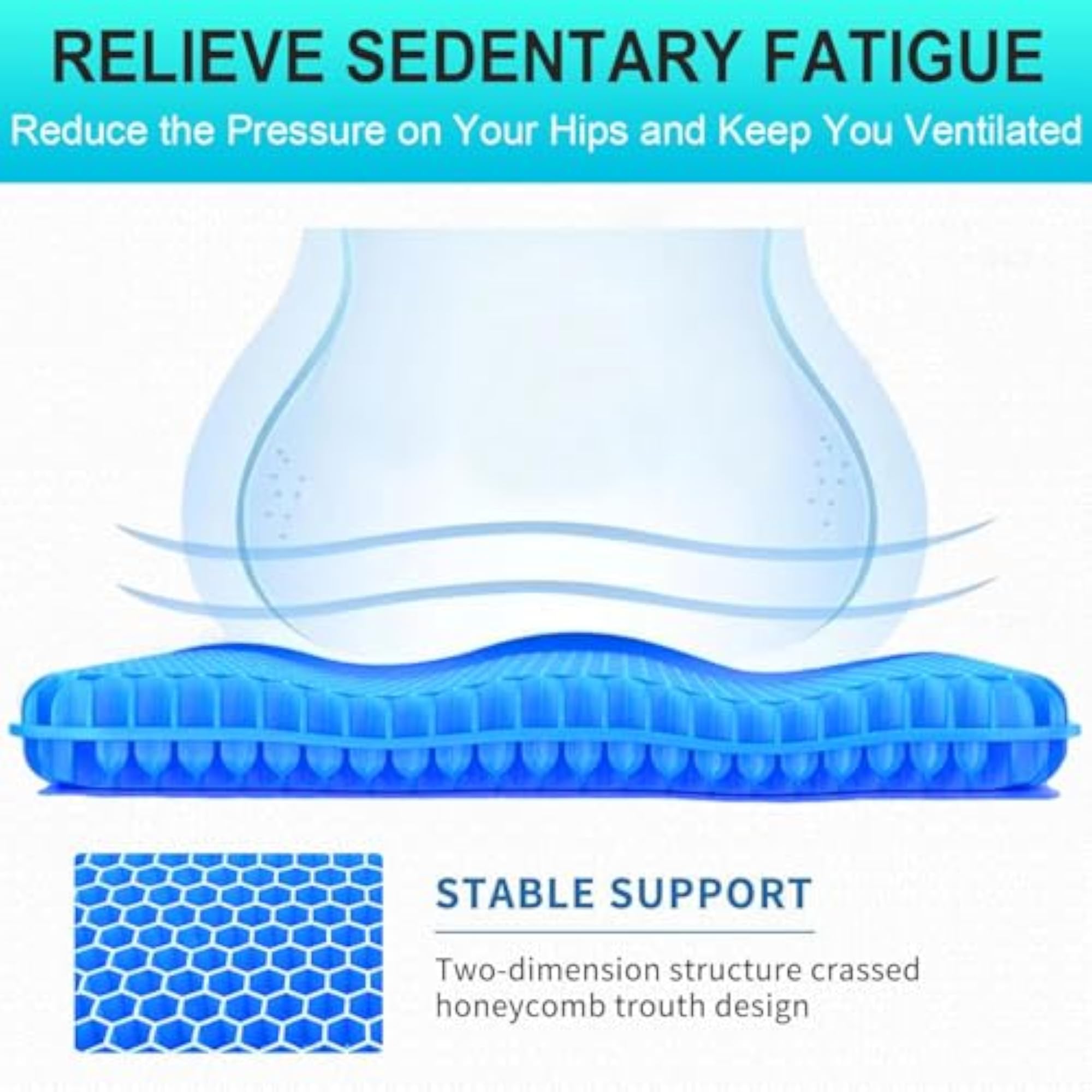 Double Gel Egg Crate Seat Cushion